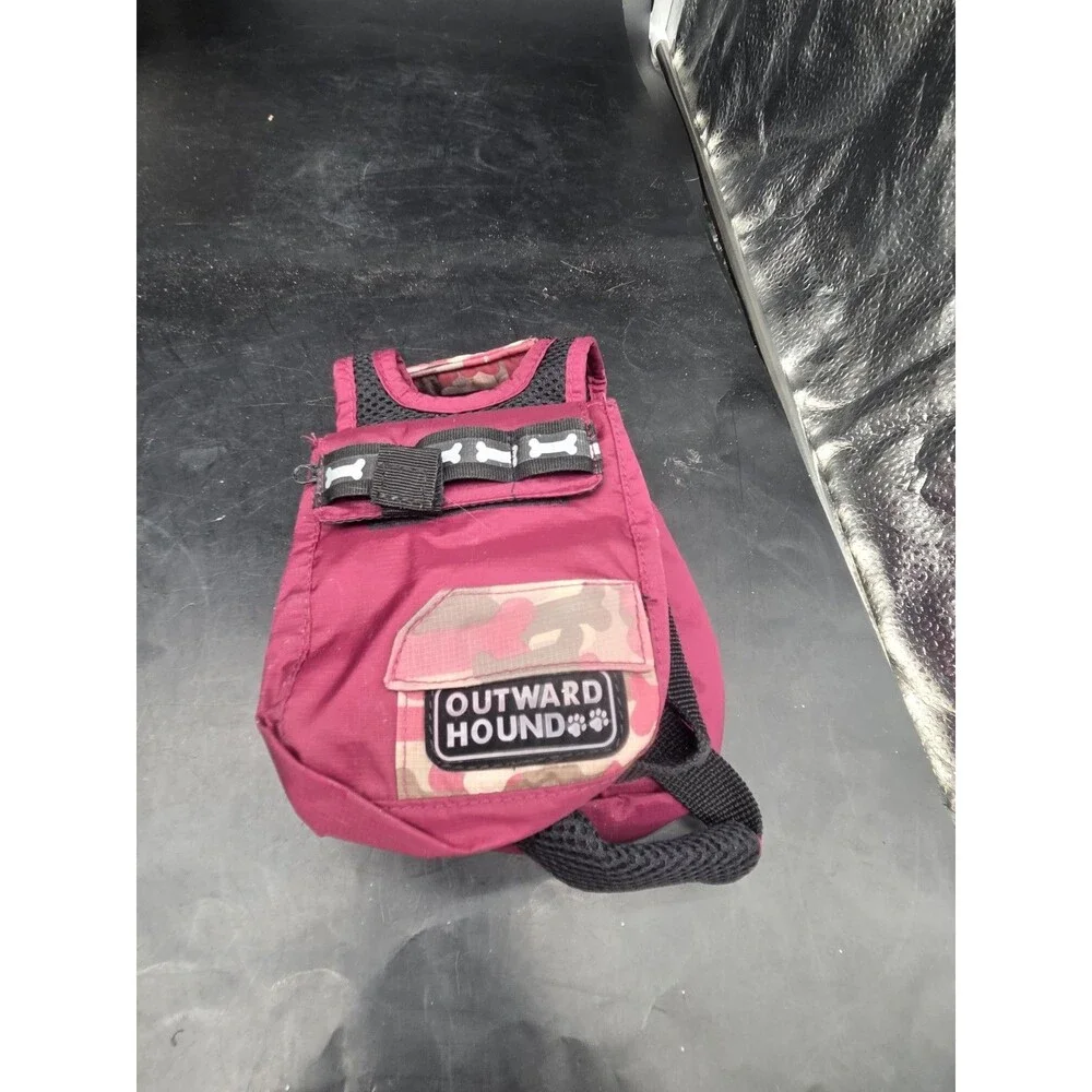 Outward Hound Quick Release Backpack Small Dog Travel Gear Red